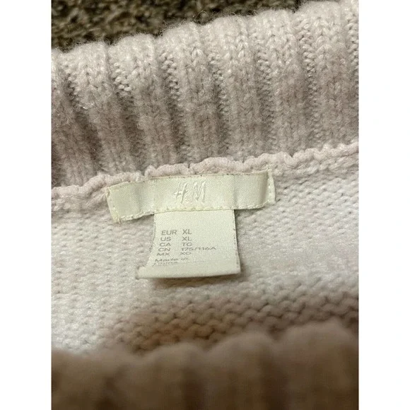 H&M Turtleneck Sweater Women’s Size XL Pink Sweatshirt - Picture 3 of 4